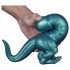Dino-Sensação: Dildo Silicone 26cm Turquesa