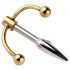 Urethralplay - dilatador de metal ancorado - 4,5cm (prata)
