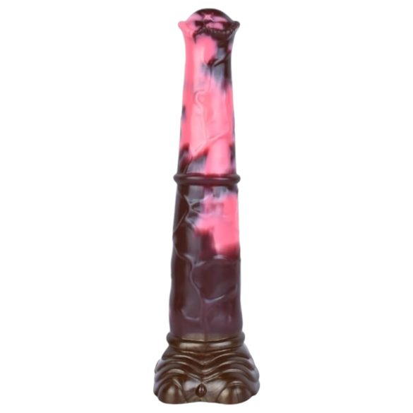 Cavalo Selvagem - Dildo de Silicone - 24cm (Marrom-Rosa)