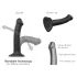 Strap-on-me - dildo dupla camada - silicone preto