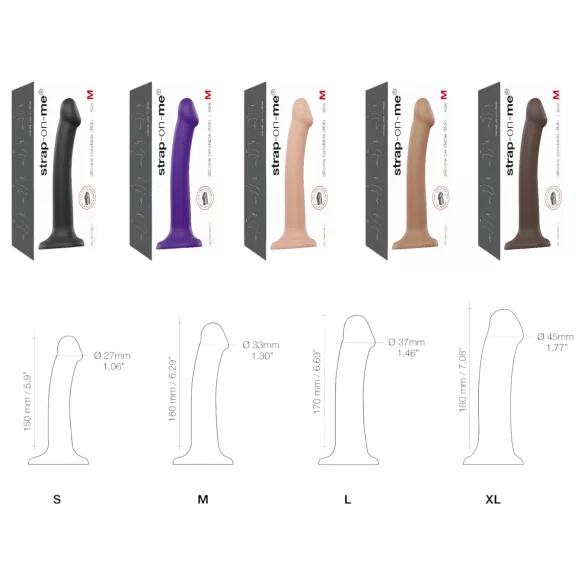 Strap-on-me - dildo dupla camada - silicone preto
