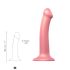 Strap-on-me Brilho Metálico M - Dildo Amigável à Pele (rosa metálico)