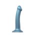 Strap-on-me Brilho Metálico M - Dildo Amigável à Pele (Azul Metálico)