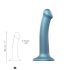 Strap-on-me Brilho Metálico M - Dildo Amigável à Pele (Azul Metálico)
