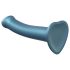 Strap-on-me Brilho Metálico M - Dildo Amigável à Pele (Azul Metálico)