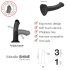 Strap-on-me Brilho Metálico M - Dildo Amigável à Pele (Lilás Metálico)