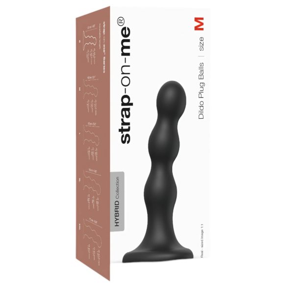 Strap-on-me Balls M - Dildo com Ventosa e Esferas (Preto)