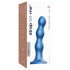 Strap-on-me Balls L: Dildo azul aderente com bolinhas