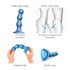 Strap-on-me Balls L: Dildo azul aderente com bolinhas