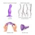 Strap-on-me Curvy L - Dildo ondulado com ventosa (roxo)