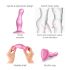 Strap-on-me Curvy M - Dildo ondulado com ventosa (rosa)
