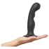 Strap-on-me - dildo com ventosa curvado - preto - tamanho L