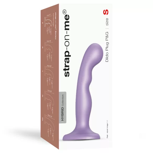 Strap-on-me - dildo com ventosa curvado - silicone roxo - tamanho S