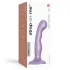 Strap-on-me - dildo com ventosa curvado - silicone roxo - tamanho S
