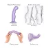 Strap-on-me - dildo com ventosa curvado - silicone roxo - tamanho S