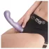 Strap-on-me - dildo com ventosa curvado - silicone roxo - tamanho S