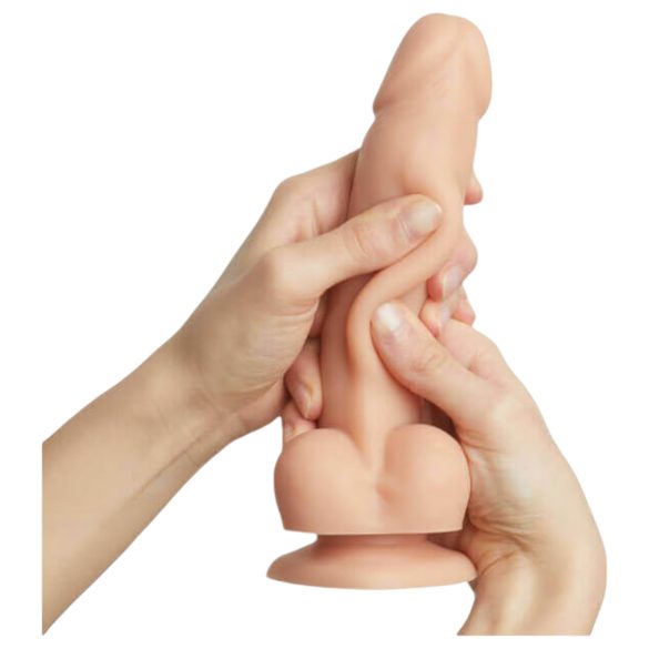 Strap-on-me S - Dildo de Dupla Camada com Ventosa (Cor Natural)
