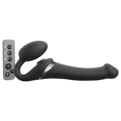   Strap-on-me - vibrador strap-on ondas de ar - M - silicone preto