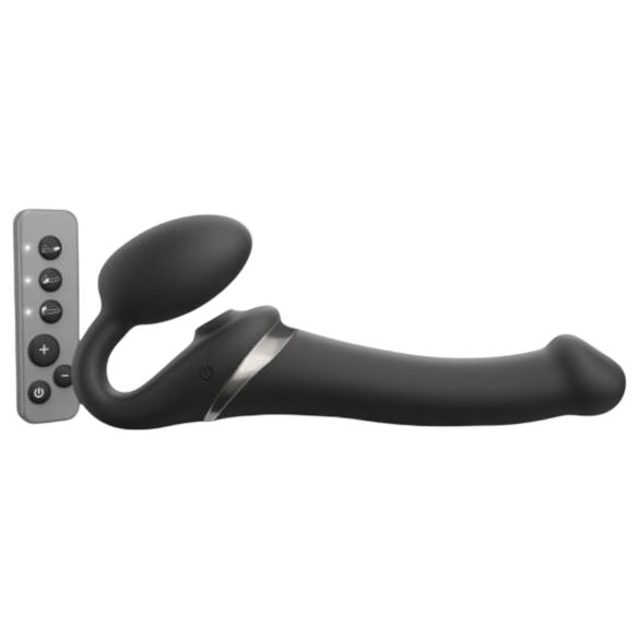 Strap-on-me M - Vibrador Preto com Ondas de Ar