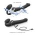 Strap-on-me M - Vibrador Preto com Ondas de Ar
