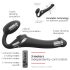 Strap-on-me M - Vibrador Preto com Ondas de Ar