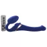 Strap-on-me S - vibrador com ondas de ar e arnês ajustável - (azul)