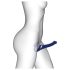 Strap-on-me M - Vibrador Air Pulse Ajustável (Azul)