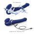 Strap-on-me M - Vibrador Air Pulse Ajustável (Azul)