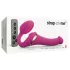 Strap-on-me - vibrador strap-on com ondas de ar - silicone rosa S
