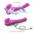 Strap-on-me - vibrador strap-on com sucção clitoriana - silicone rosa M