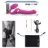Strap-on-me - vibrador strap-on com sucção clitoriana - silicone rosa M