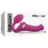 Strap-on-me - vibrador strap-on com sucção clitoriana - silicone rosa M