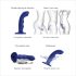 Vibrador Strap-on-me M G-Ponto pulante à prova d'água (azul)