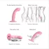 Strap-on-me M - à prova d'água, vibrador pulsante de ponto G (rosa)