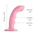 Strap-on-me M - Vibrador G-spot à prova d'água e pulsante (rosa)