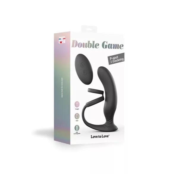 Love to Love - vibrador de próstata com anel (preto)