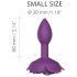 Plug Anal de Silicone com Rosas Abertas - Tamanho S (Roxo)