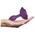 Plug Anal de Silicone com Rosas Abertas - Tamanho S (Roxo)