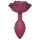 Amor para Amar Rosas Abertas M - plugue anal de silicone (vermelho)