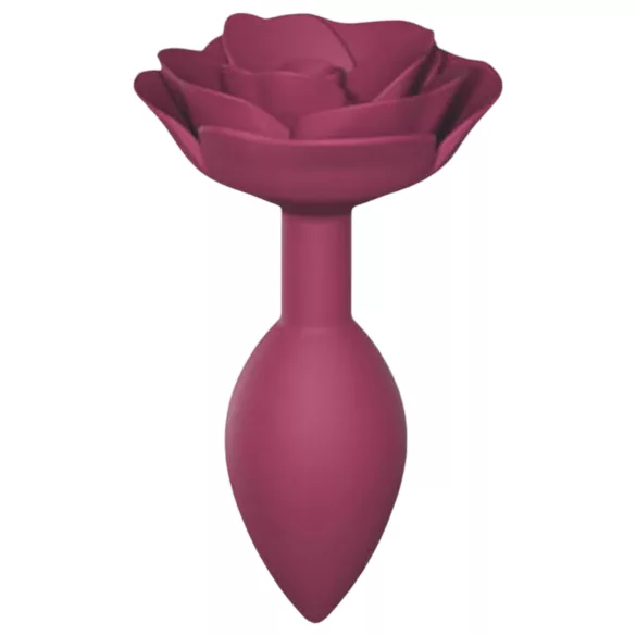 Amor para Amar Rosas Abertas M - plugue anal de silicone (vermelho)