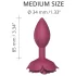 Amor para Amar Rosas Abertas M - plugue anal de silicone (vermelho)