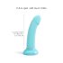 Dildolls Nightfall - Dildo turquesa com ventosa e estrelas