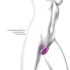 Vibrador metálico rosa para ponto G e clitóris Wonderlover