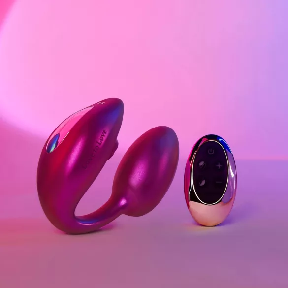 Wonderlover - vibrador ponto G e clitóris (rosa metálico)