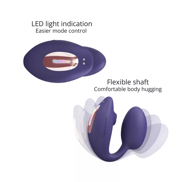 Love to Love Wonderlover - Vibrador G-ponto e clitóris (roxo escuro)