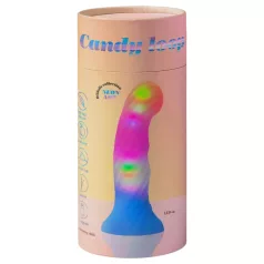   Love to Love Candy Loop - vibrador de silicone com LED luminoso (rosa e azul) - 16,9 cm