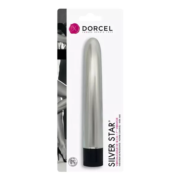 Dorcel Silver Star - vibrador clássico em formato de bastão (prateado)
