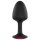 Plug Anal Geisha Ruby M - Preto com Pedra Rosa
