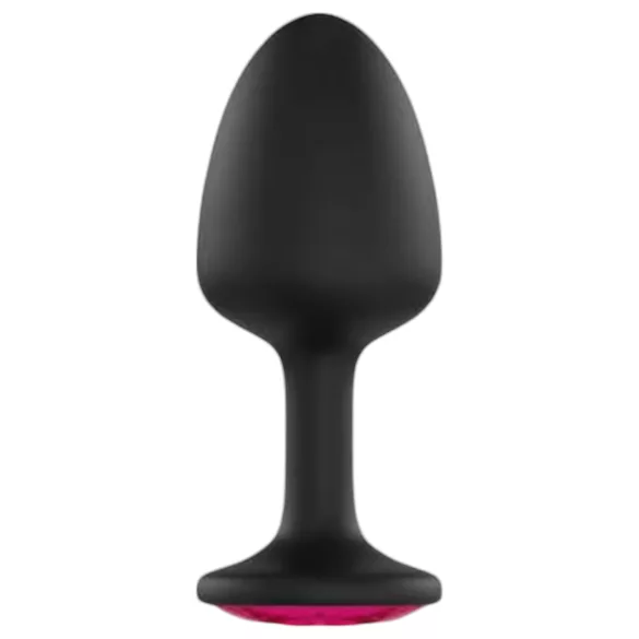 Dorcel - plug anal com pedra rosa - tamanho M - preto