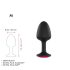 Plug Anal Geisha Ruby M - Preto com Pedra Rosa